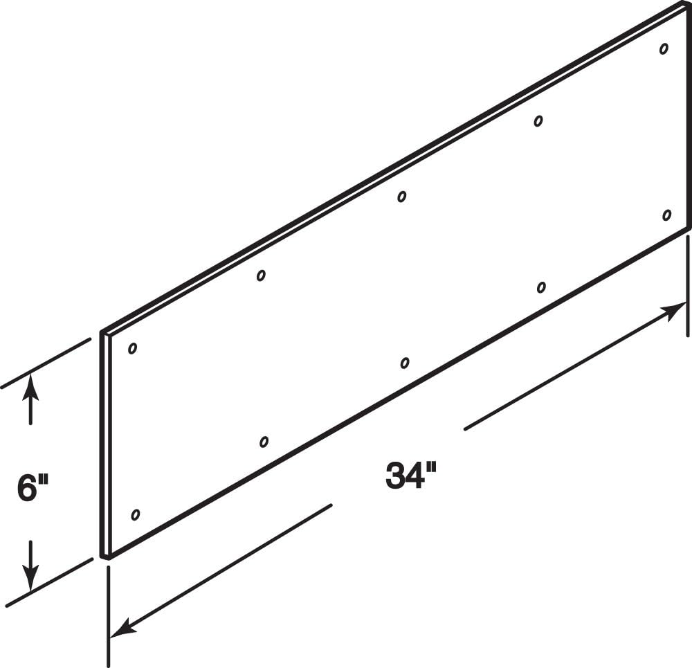 Prime-Line J 4703 6 x 34 pulgadas, aluminio, puerta de patada, latón brite (6.0 x 33.9 in) (paquete individual)
