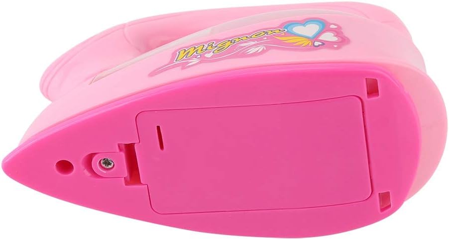 GOTOTOP Mini juguete eléctrico de hierro para niños, juguete de hierro de plástico rosa para niños, bebé, niña, juego de electrodomésticos, juguete