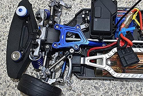 Placa superior delantera de aluminio para 110 Traxxas Ford GT 4-Tec 2.0 83056-44-Tec 3.0 93054-4 – Juego de 6 piezas Azul