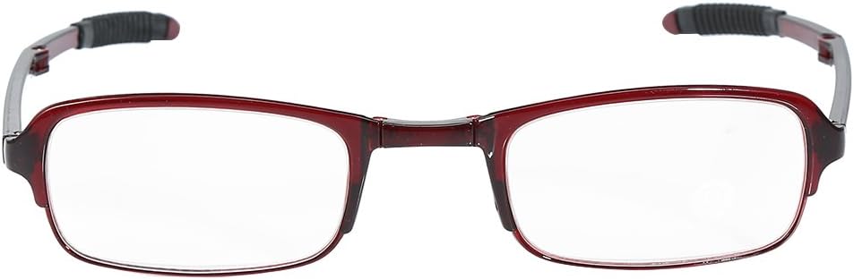 Gafas de lectura, hombres y mujeres 1.01.52.02.53.03.54.0, vidrio presbípico de lectura plegable y portátil (2.5-rojo)