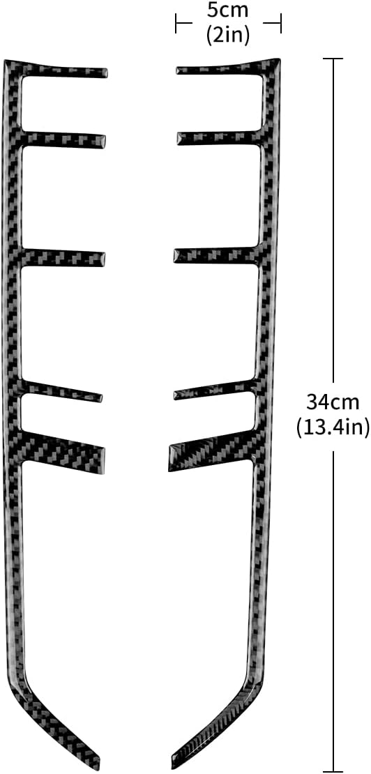 AIRSPEED Para Porsche Panamera 2010-2016 Cubierta del marco del botón de la consola central del automóvil, adhesivo para panel de palanca de
