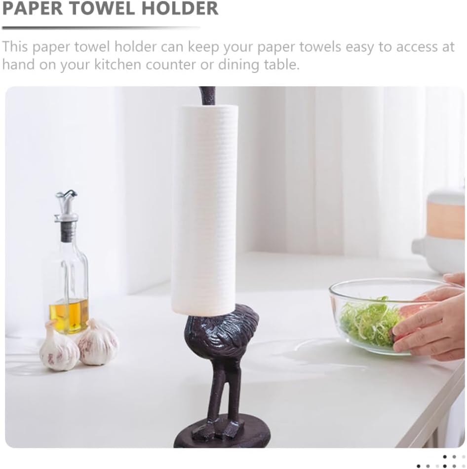 EXCEART Soporte para toallas de papel flamenco, soporte para rollo de papel higiénico de animales, soporte único para toallas de cocina, dispensador