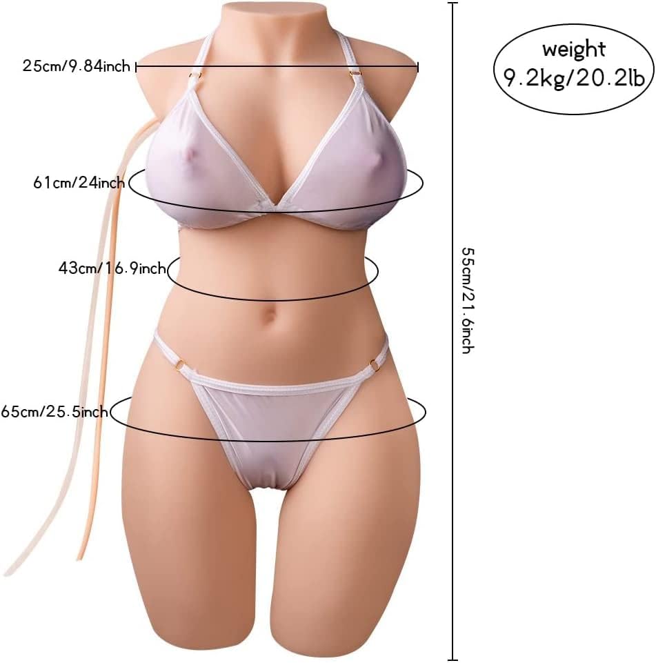 Muñecas sexuales vibratorias de succión automática de 21 libras, masturbador masculino, torso femenino 3 en 1 escalado, coño de bolsillo realista