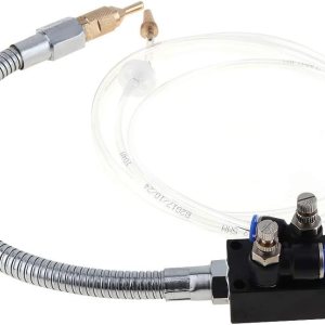 ChgImposs Sistema de pulverización de lubricación de refrigerante de niebla con válvula de retención y tubo flexible de acero inoxidable para corte ChgImposs Sistema de pulverización de lubricación de refrigerante de niebla con válvula de retención y tubo flexible de acero inoxidable para corte