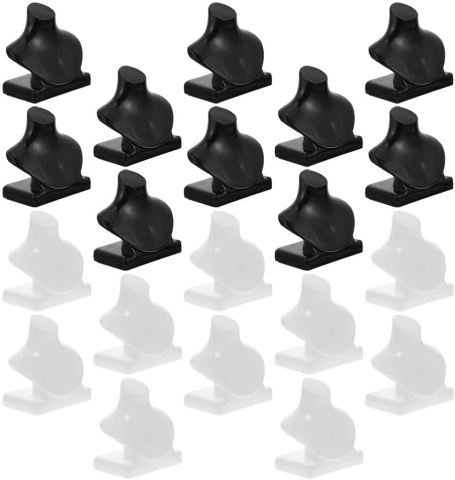 Alipis 20 piezas de casa de muñecas busto de joyería miniatura soporte de exhibición de collar de caballete de plástico maniquí pulsera anillo