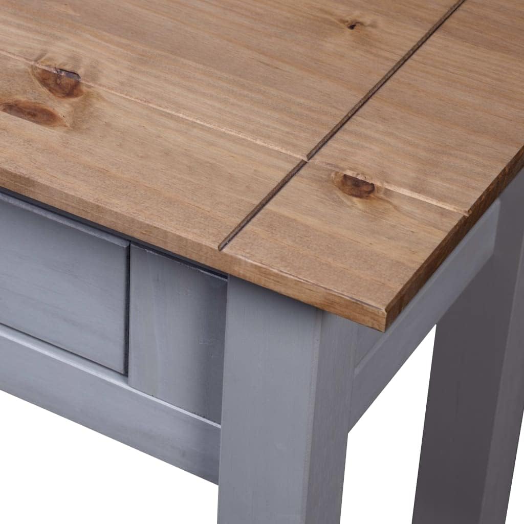 Mesa consola de madera maciza con 2 cajones, mesa auxiliar de madera para sofá, mesa de entrada para sala de estar, pasillo, entrada, madera de pino