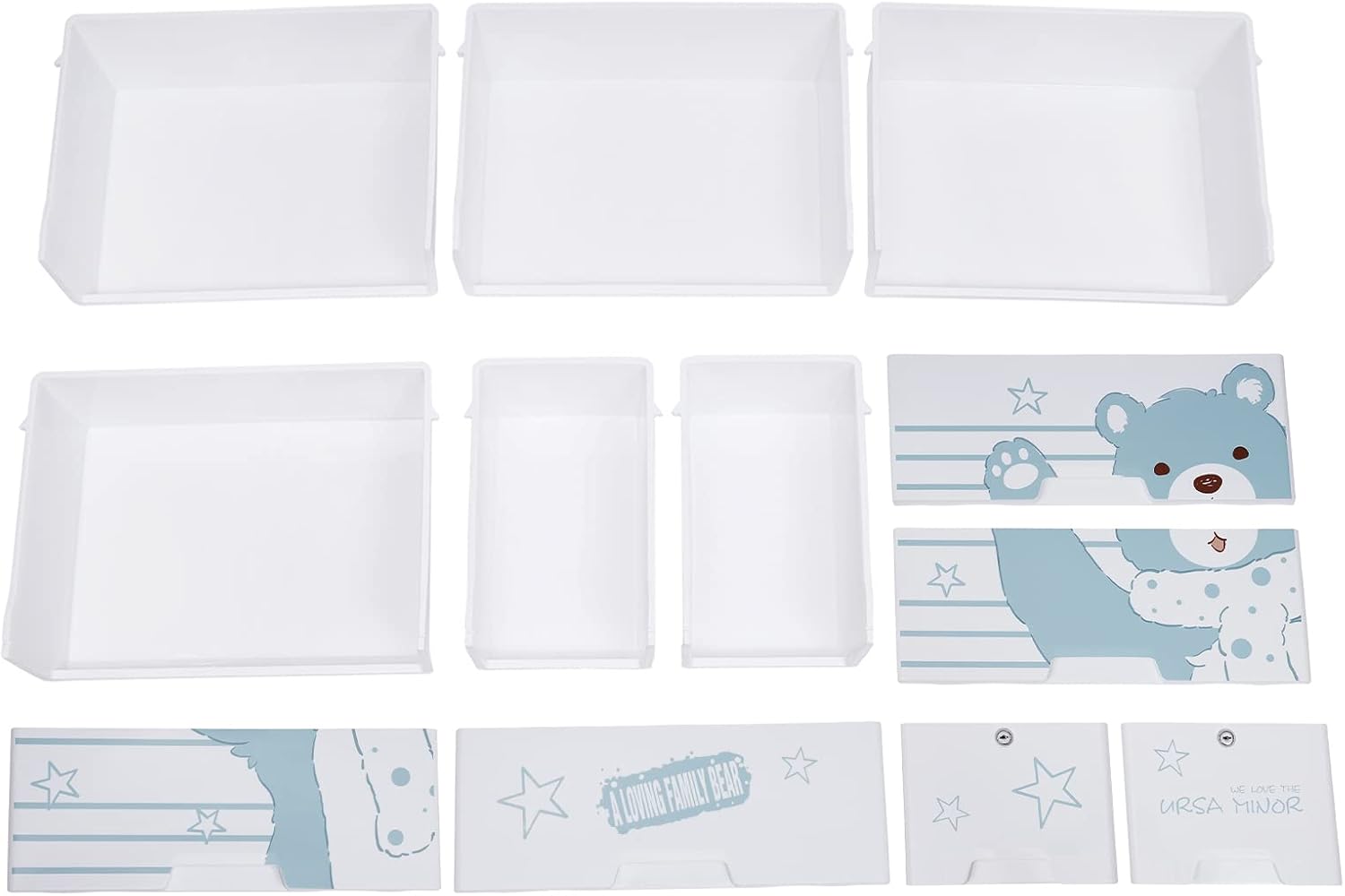 Cómoda moderna de 6 cajones, 5 capas de plástico con cajones de almacenamiento, organizador alto con ruedas enrollables, llaves para ropa, sala de
