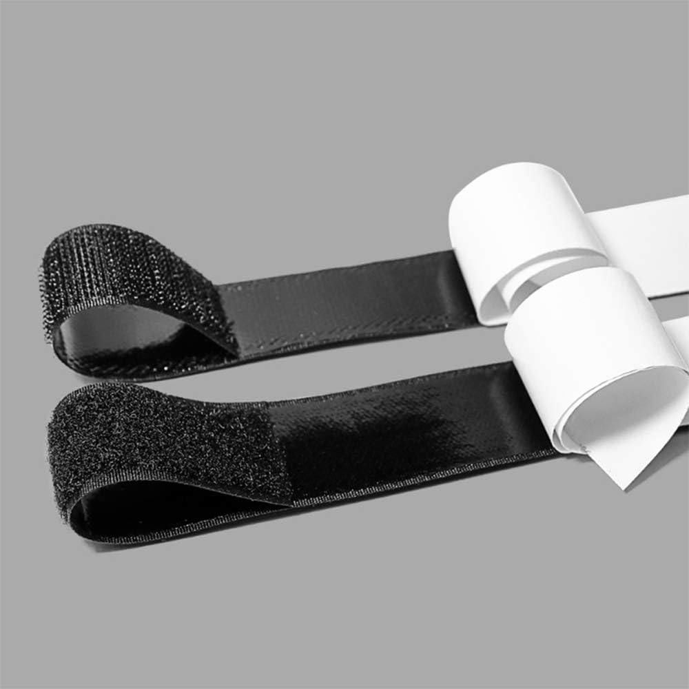 LLPT Cinta de gancho y bucle, 34 pulgadas x 23 pies cada rollo, cinta de montaje de cinta adhesiva de resistencia industrial para interiores y