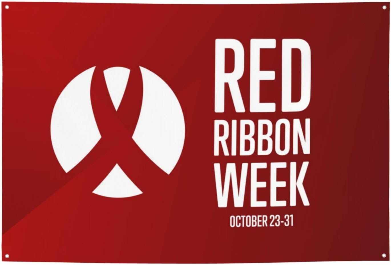 Cartel de fondo con texto en inglés “I Wear Red Ribbon Week Awareness Week Week Awareness Banner” para decoración de vacaciones, fondo de cabina de