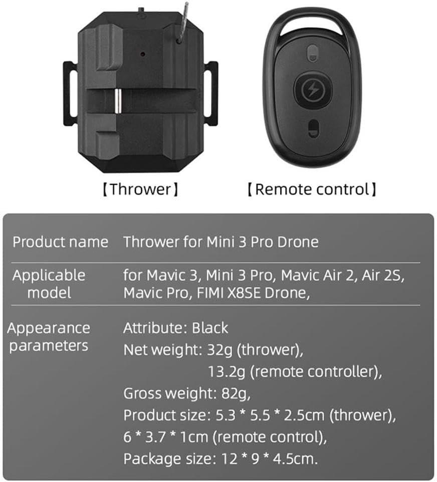 Airdrop Dropper Control Remoto Lanzador Sistema Accesorios para DJI Mini 3 Pro Drone