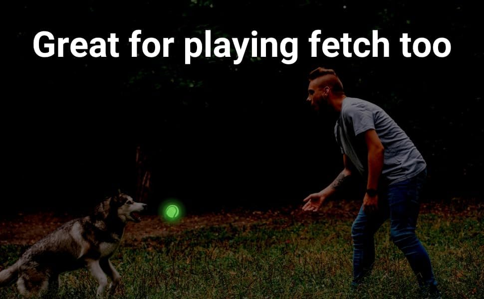 Pelota de tenis que brilla en la oscuridad, pelota de tenis iluminada para perros de tamaño pequeño, paquete de 3