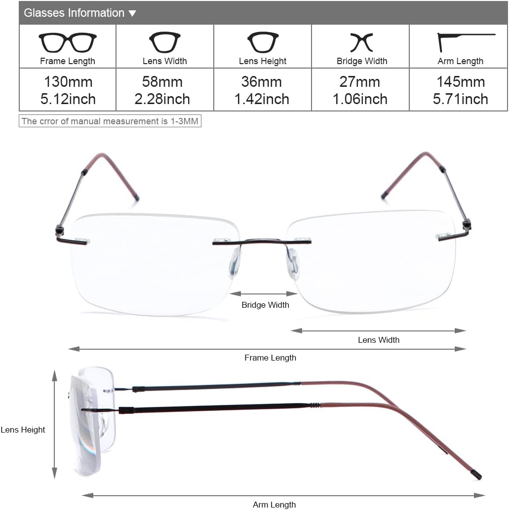 YIMI Progressive – Lentes de lectura multienfoque sin montura UV400 para computadora, anti luz azul, lentes de transición para hombres y mujeres