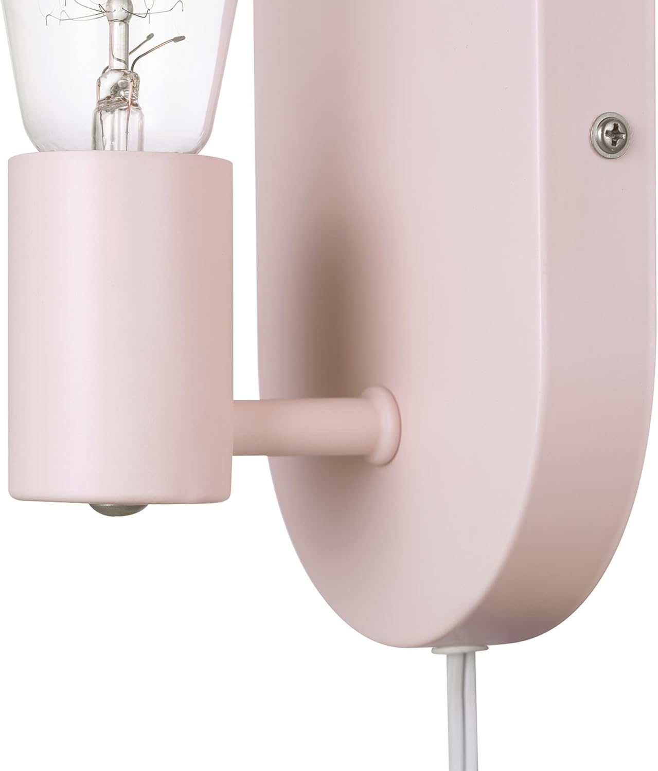 Globe Electric 52102 Kiel – Aplique de pared con 1 luz o cable duro, rosa mate, bombilla no incluida