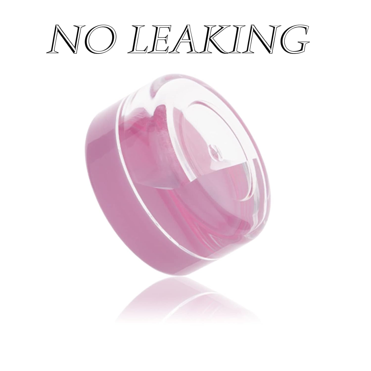 Contenedores de cosméticos con tapas, tarros de loción de plástico, tarros para muestras, con tapa rosa, 0.2oz, 25 unidades, Tarro de 10 gramos.,