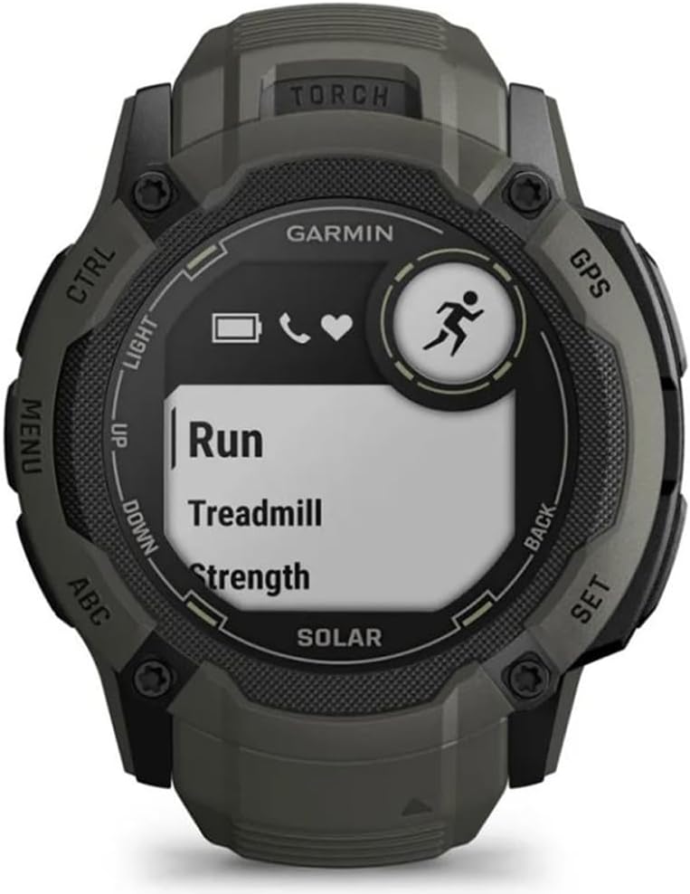 Garmin 010-02805-15 Instinct 2X Solar Rugged GPS Smartwatch Moss Bundle con Deco Essentials Paquete de 2 pulseras tácticas de emergencia paracord