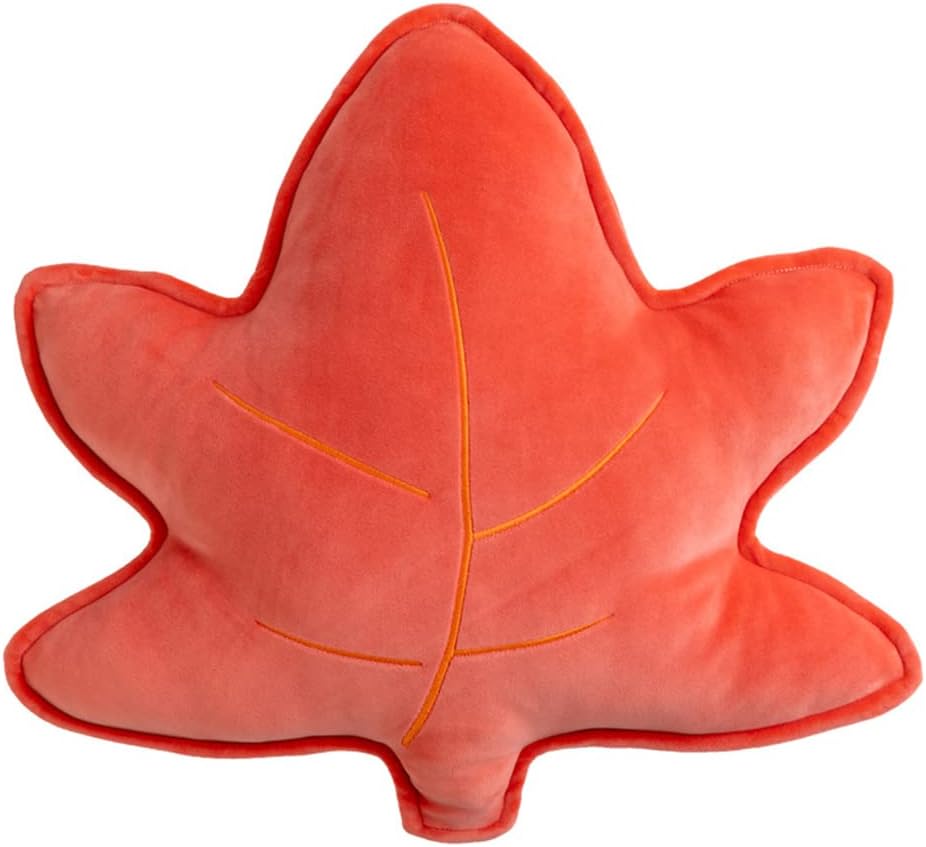 Almohada 3D de felpa para plantas, cojín decorativo para cama, sofá, silla, hogar, oficina, regalo temático, accesorios para fotos (hoja de arce)
