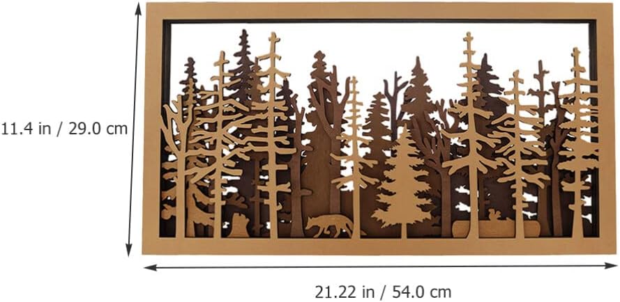 VOSAREA Decoración de pared rústica de animales del bosque, decoración de pared de granja de madera, decoración de animales de madera, adornos de