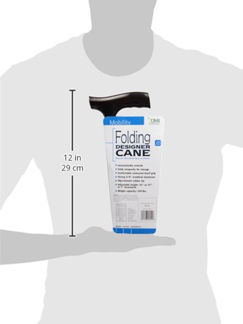 DMI Bastón plegable de diseñador, bastón para caminar, bastón plegable para hombres y mujeres, apto para FSA y HSA, bastones para personas mayores,