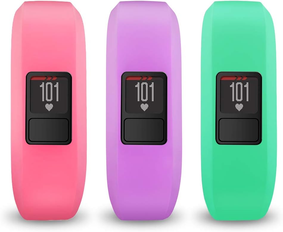 Garmin Vivofit 3jrjr 2 bandas, pulseras de repuesto ajustables con hebilla de reloj para niños, mujeres y hombres (sin rastreador)