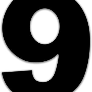 Números de casa grandes de 8 pulgadas, señalización moderna negra para exteriores, estilo ancho y nunca se oxida, número 9 Números de casa grandes de 8 pulgadas, señalización moderna negra para exteriores, estilo ancho y nunca se oxida, número 9
