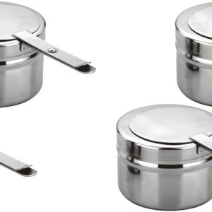 DOITOOL Soporte para latas de combustible de acero inoxidable, 4 unidades, latas de combustible para calentador de alimentos, soporte de combustible DOITOOL Soporte para latas de combustible de acero inoxidable, 4 unidades, latas de combustible para calentador de alimentos, soporte de combustible