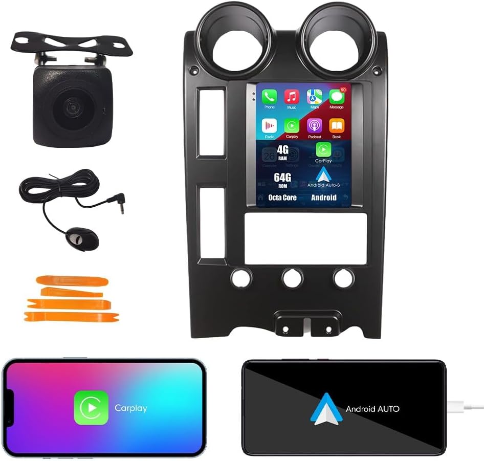 Kunfine Tesla Style Car CarPlay Android Auto Navigation Stereo GPS Radio Cámara inversa 9.7 “IPS Pantalla táctil Headunit Tablet Media Player para