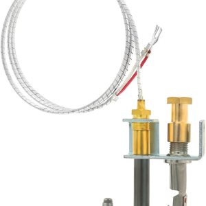 Quemador piloto y ensamblaje de termopila de 750 milivoltios, cables propios de 36 pulgadas con cubierta de fibra de vidrio de aluminio para Quemador piloto y ensamblaje de termopila de 750 milivoltios, cables propios de 36 pulgadas con cubierta de fibra de vidrio de aluminio para