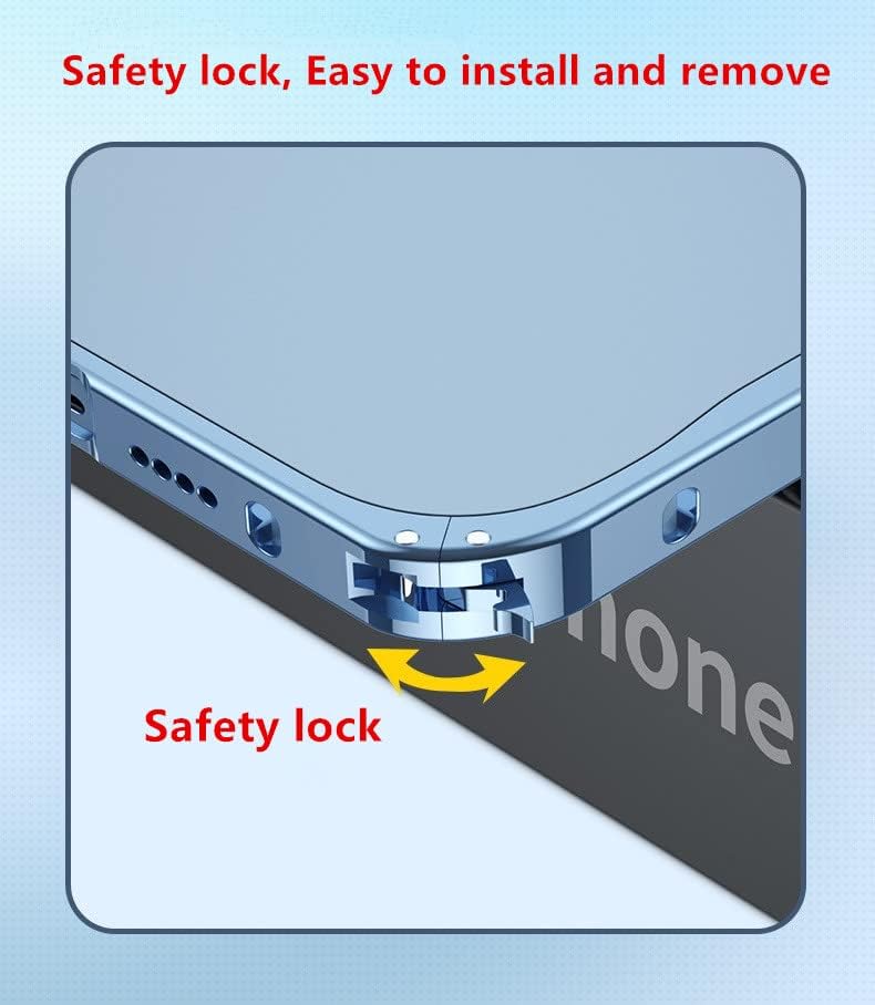 Funda magnética para iPhone 14 Pro compatible con MagSafe de aleación de aluminio de metal parachoques mate translúcido con protector de lente de