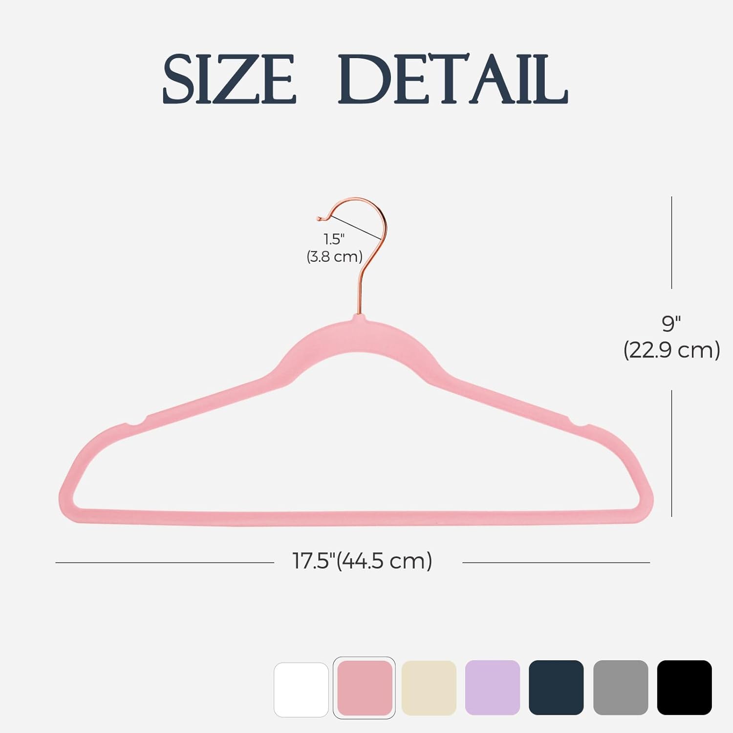 HOUSE DAY – Perchas de terciopelo antideslizantes para trajes (60 unidades)