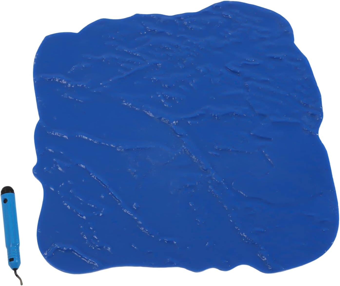 Alfombrilla de sello de hormigón sin costuras, piel texturizada de hormigón sin costuras, patrón de pizarra delgada fracturada, 36 “x 36”