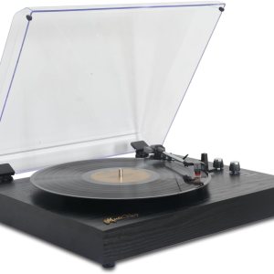 Reproductor de discos de vinilo con altavoces estéreo incorporados, tocadiscos Bluetooth, reproductor de 3 velocidades con entrada y salida Reproductor de discos de vinilo con altavoces estéreo incorporados, tocadiscos Bluetooth, reproductor de 3 velocidades con entrada y salida