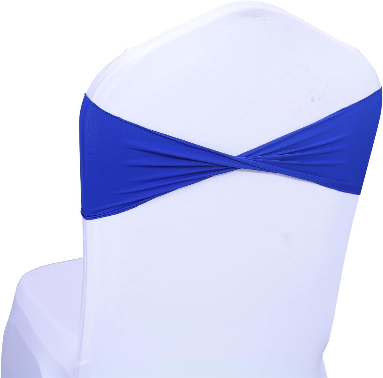 MDS – Paquete de 25 cintas elásticas de elastano para sillas de comedor, lazos sin hebilla deslizante, ajuste universal para bodas, baby shower,