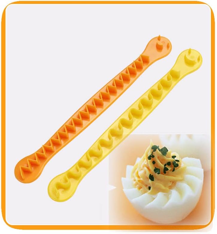 Egg Wave-Cut, Lace Egg Cutter Fancy Egg CutterSlicing Gadgets Kitchen AccessoriesMaterial safety and easy to clean2PcsSet