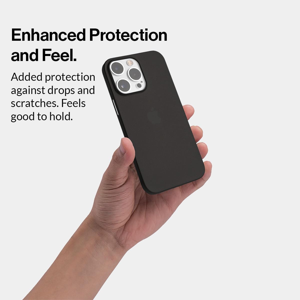 totallee Funda delgada para iPhone 15 Pro Max, la cubierta más delgada y minimalista para Apple iPhone 15 Pro Max (2023) (negro escarchado)