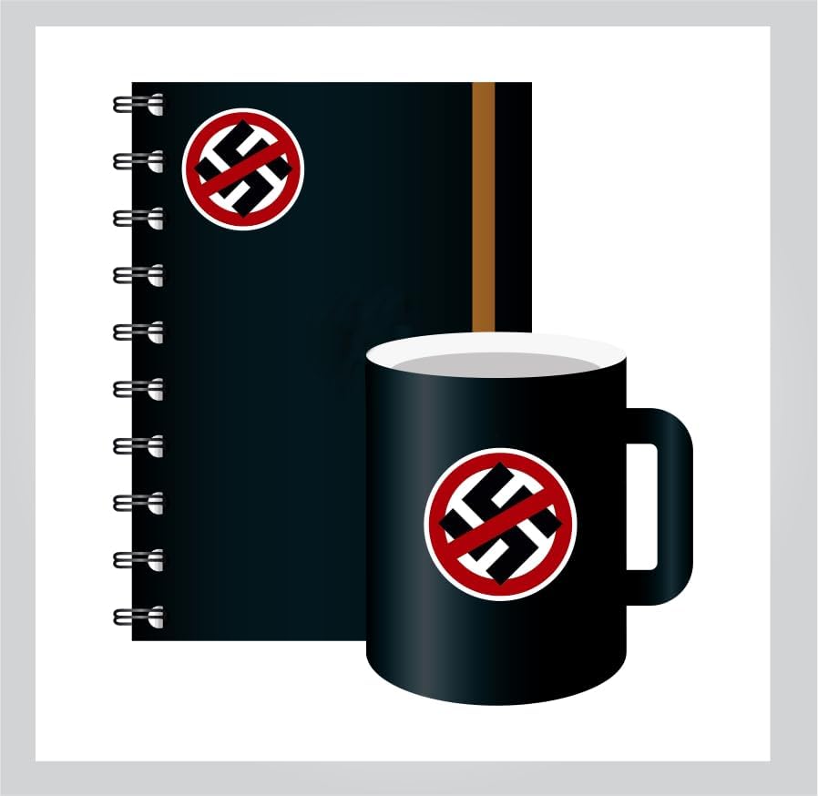 Adhesivo antifascista antifascista antinazi No Nazis Never Again Stop Hate Anti-Hate No Hate Love Not Hate Cup Car Truck Helmet Laptop Bottle Bumper
