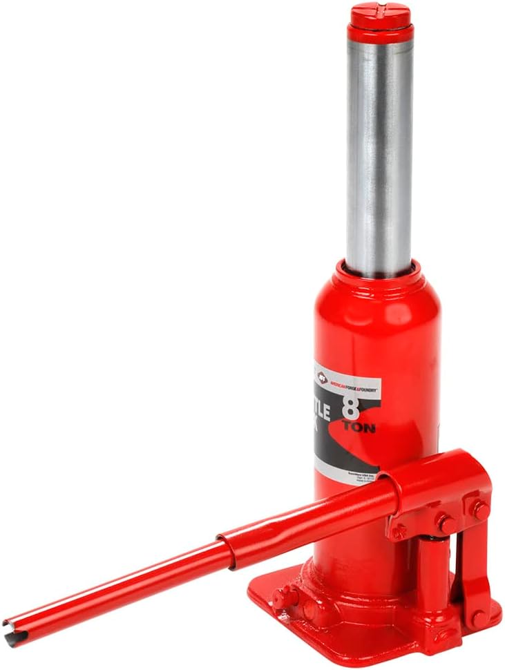 AFF Super Duty Gato de botella hidráulica de 8 toneladas, manual, cilindro soldado, construcción de acero de alta calidad, base forjada y soldada,