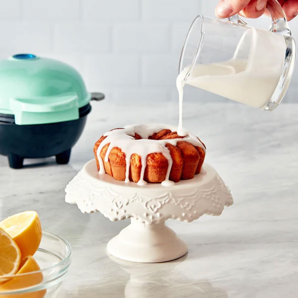 Mini Bundt – Máquina para hacer pasteles de lava, tostadora, máquina de pastel de lava giratoria eléctrica de 350 W para pastel de chocolate, pastel