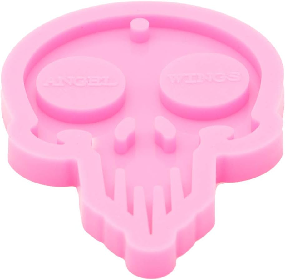 Moldes de resina con forma de calavera, súper brillantes, moldes de silicona, moldes de epoxi para manualidades, llavero, collar, joyería,