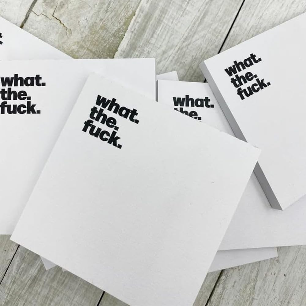 Divertida nota adhesiva, What The F*ck Sticky Notepad, Oh, for Fuck’s Sake  3 Bloc de notas novedoso, divertido accesorio de escritorio atrevido y