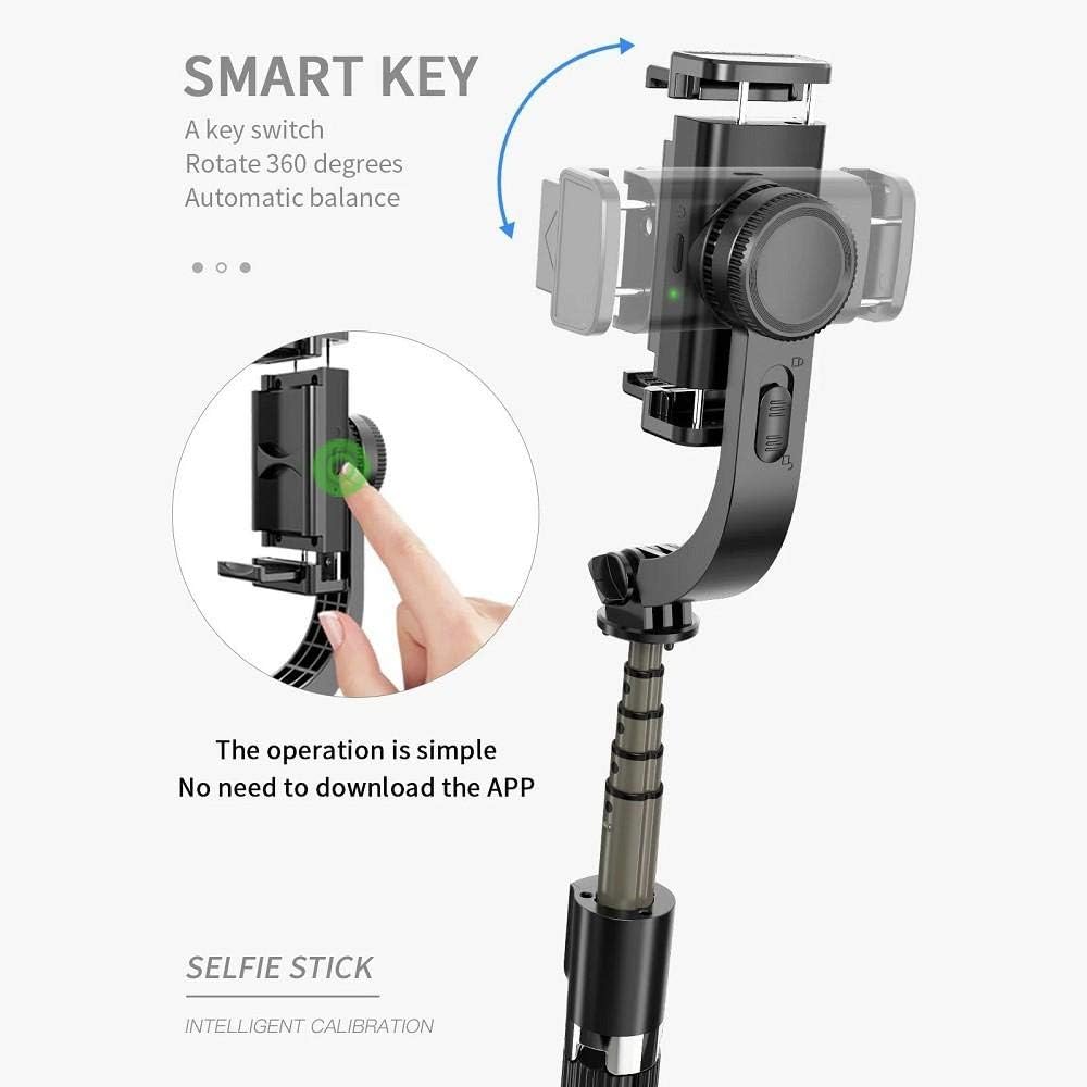 BoxWave Soporte y soporte compatible con Samsung Galaxy Z Fold 5 – Gimbal SelfiePod, Selfie Stick Extensible Video Gimbal Estabilizador – Negro