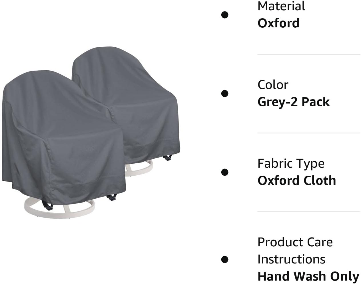 ZILOMI Paquete de 2 fundas giratorias para sillas de salón para exteriores, se adapta a la mayoría de sillas de patio o sillas de comedor giratorias