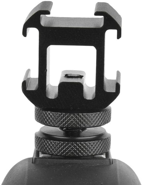 Adaptador de montaje en base de zapata triple para monitor de micrófono, luz de video LED, 1 ud