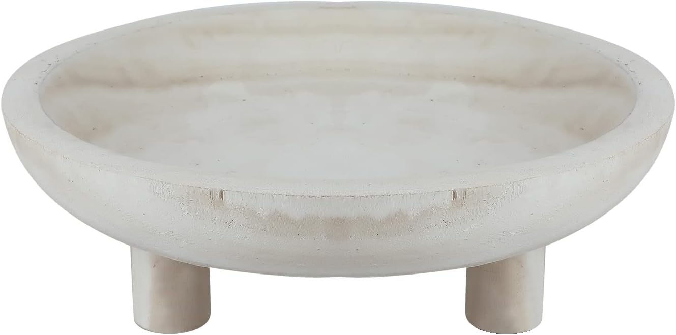 Cuenco de madera único hecho a mano de tres patas, cuenco de fruta de madera, cuenco con pies, perfecto para decoración rústica del hogar y mostrar