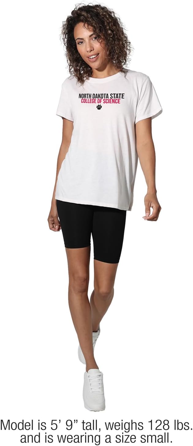 Colección oficial de camisetas sueltas con logotipo apilado para mujer, color blanco