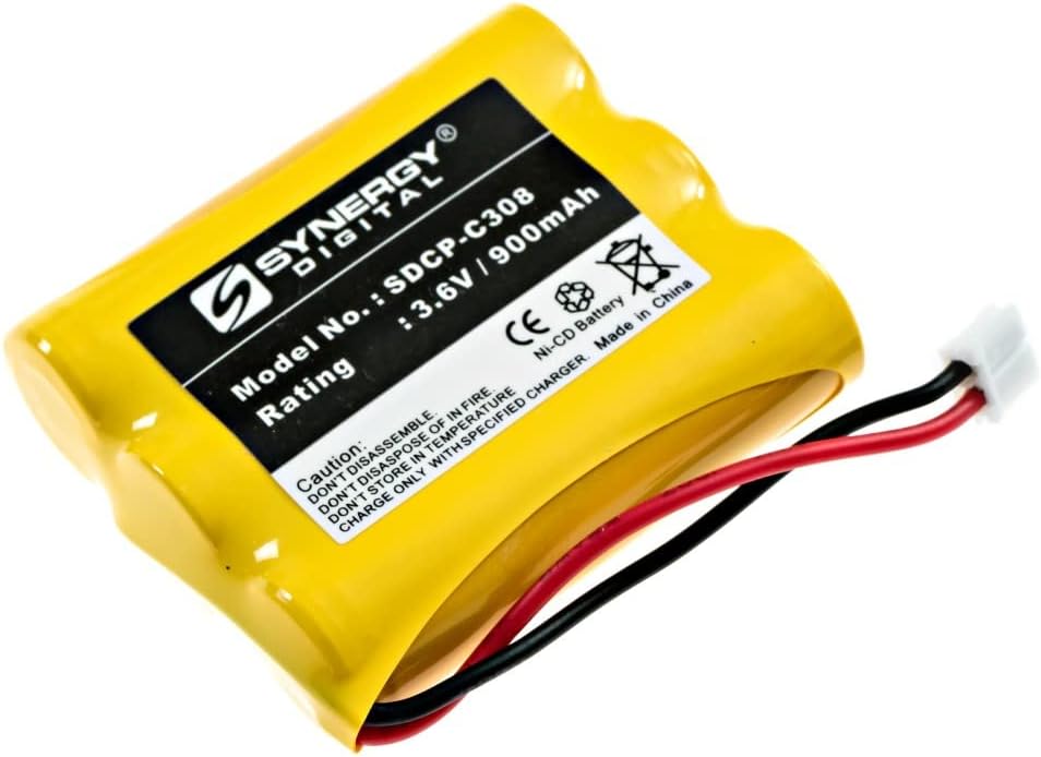 Synergy Digital Baterías inalámbricas para teléfono, compatibles con AT-TLucent 3301, (Ni-CD, 3.6V, 900 mAh), el paquete combinado incluye 2