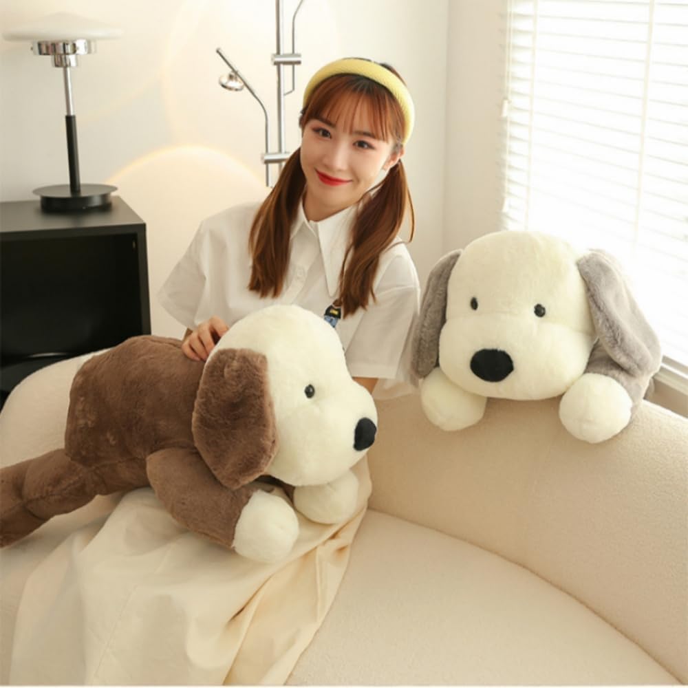 Cachorro de peluche de animal de peluche lindo perro de peluche (19.7 in19.7 pulgadas, gris)