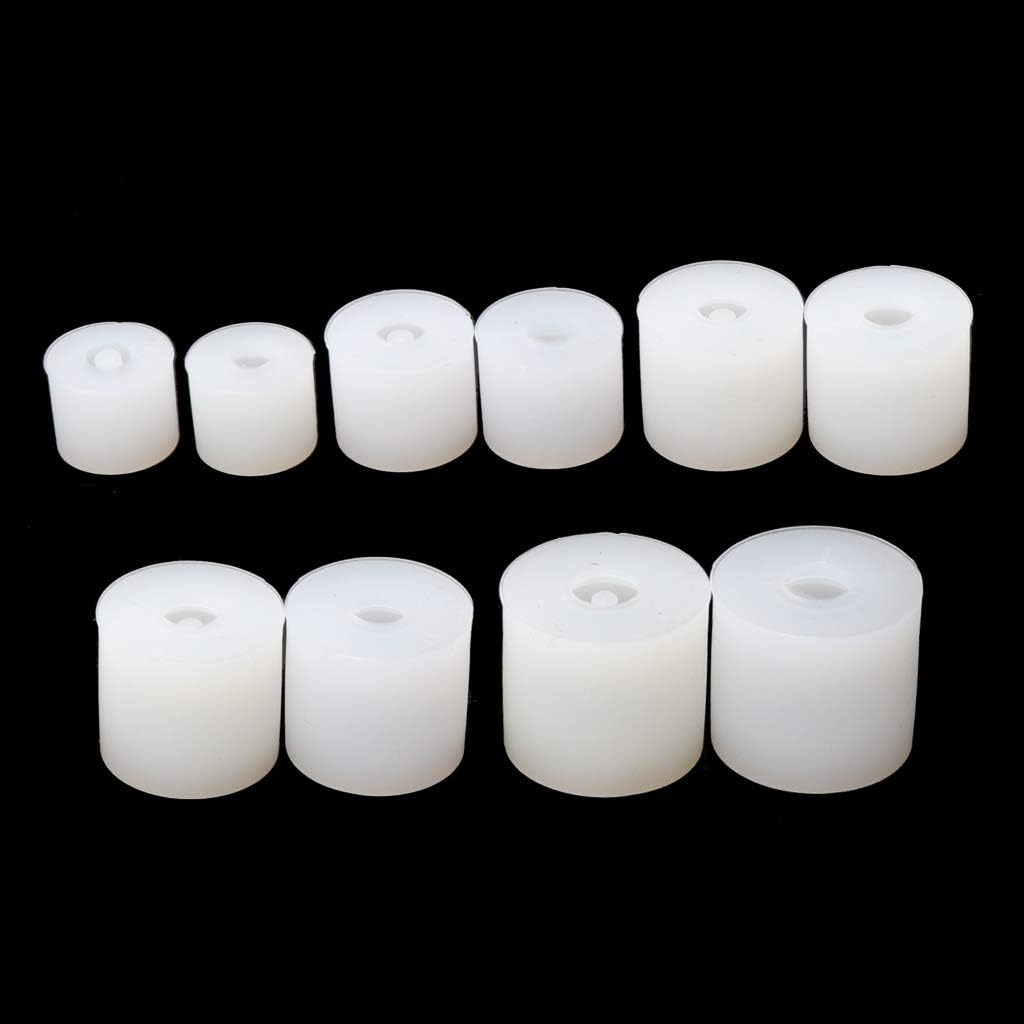 Molde de bolas de silicona con agujero redondo de resina epoxi para joyería, proyecto de manualidades T, 20 unidades