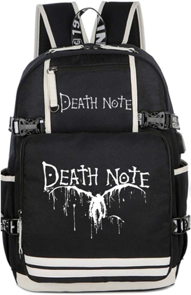 Death Note Anime – Mochila luminosa para laptop con puerto de carga USB, Luminoso 2, Mochilas Daypack
