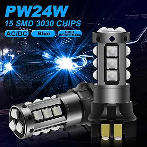 Bombilla LED blanca PW24W sin errores, ACDC 9-30V 1200LM PWY24W 12181NA 12174 12182 LED DRL luz de estacionamiento diurna luz de señal de giro para