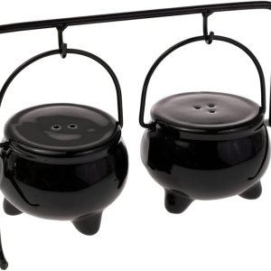 Boston International Juego de cocteleros de cerámica aptos para lavavajillas y microondas, decoración de fiesta de Halloween, juego de sal y Boston International Juego de cocteleros de cerámica aptos para lavavajillas y microondas, decoración de fiesta de Halloween, juego de sal y